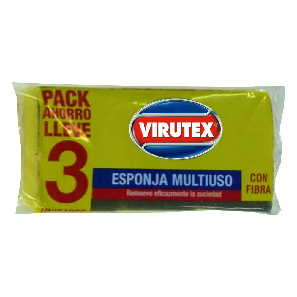 ESPONJA VIRUTEX 3x2 C/ FIBRA *48UNID