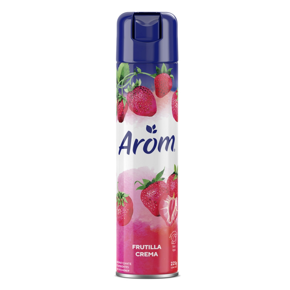 AROM AROMATIZANTE AEROSOL FRUTILLA CREMA 225G