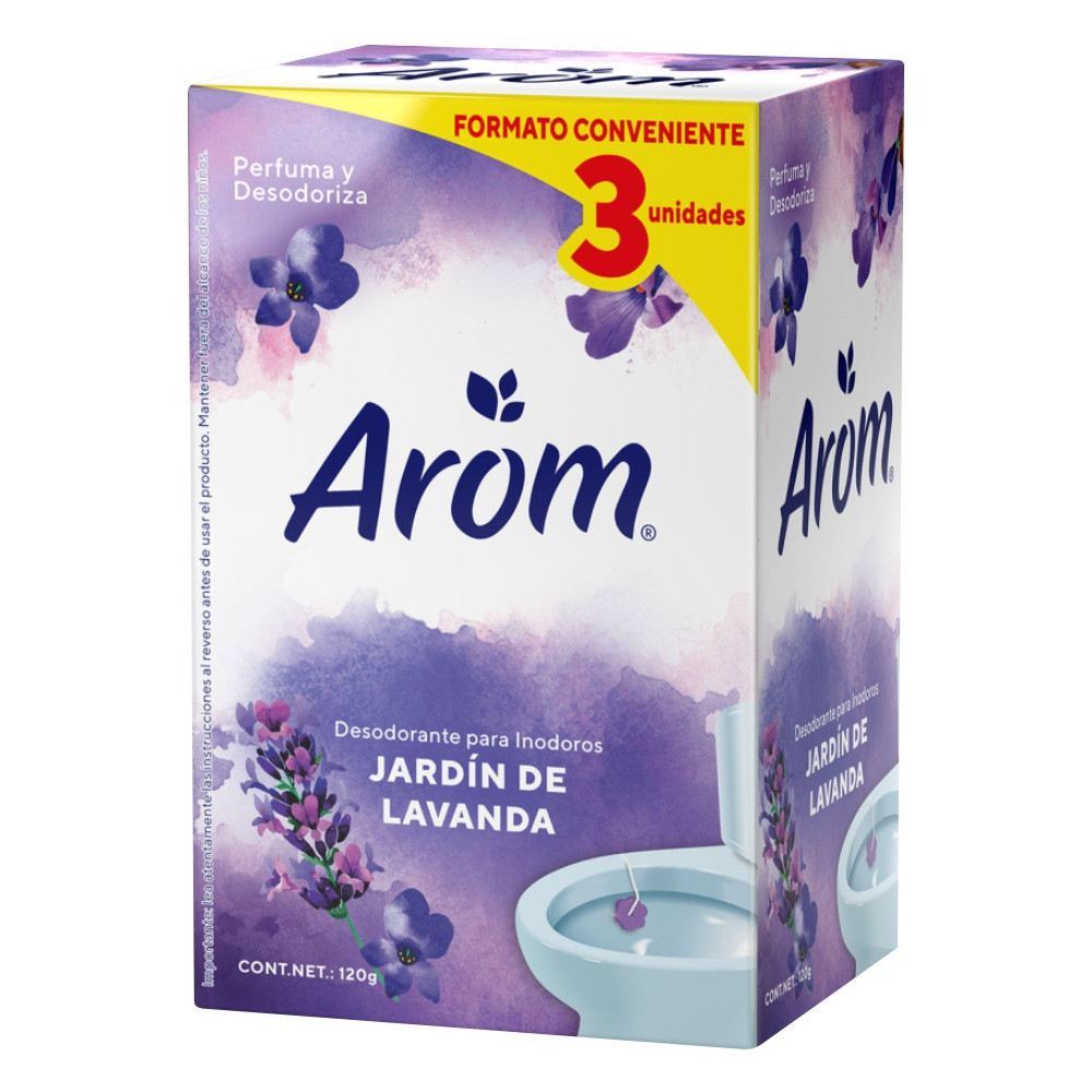 PASTILLA AROM W.C. 3 EN 1 LAVANDA 120GRS.