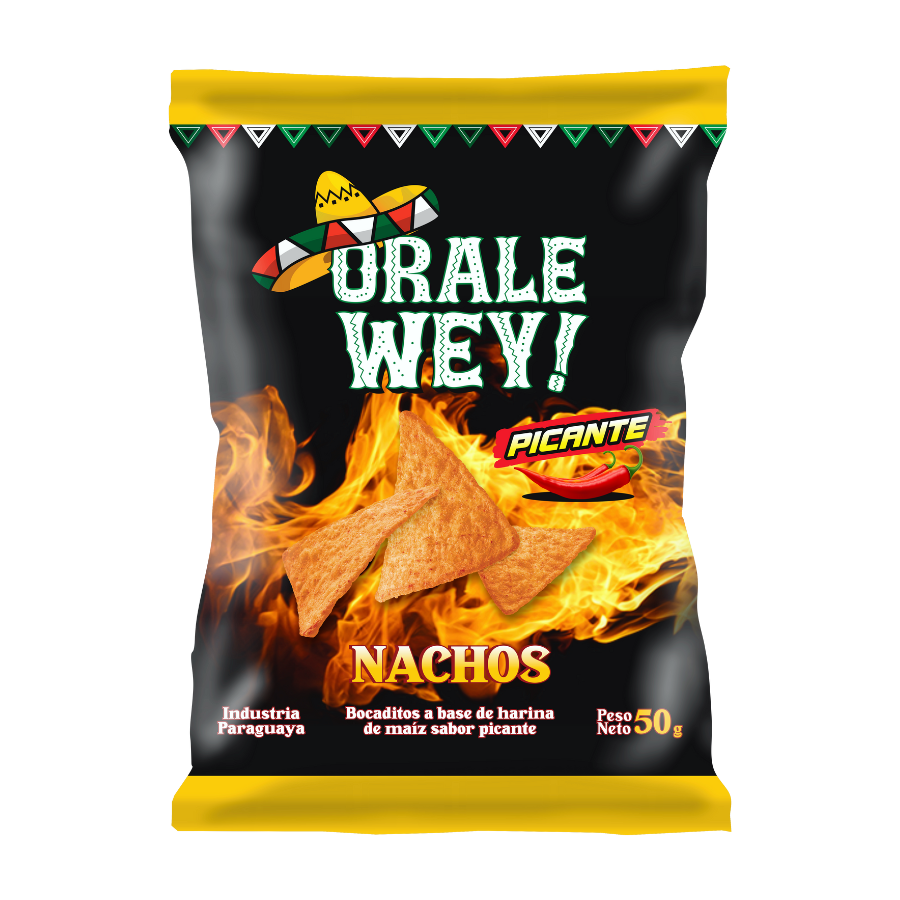 ORALE WEY NACHOS SABOR PICANTE 50GRS