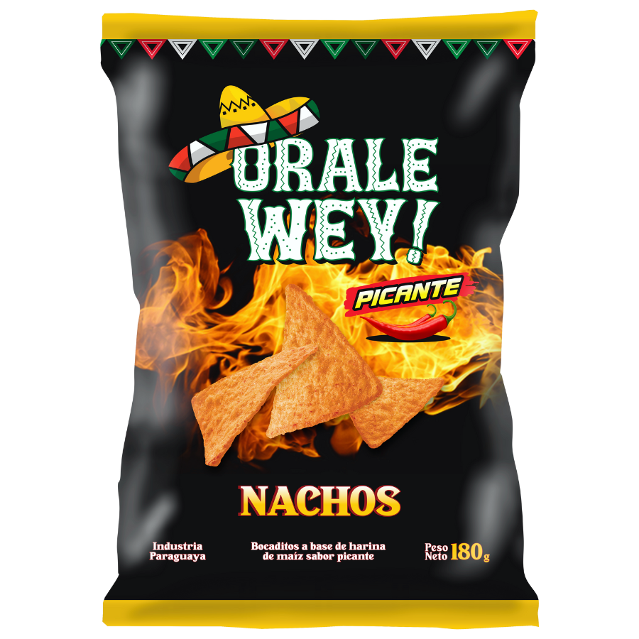ORALE WEY NACHOS PICANTE 180GRS
