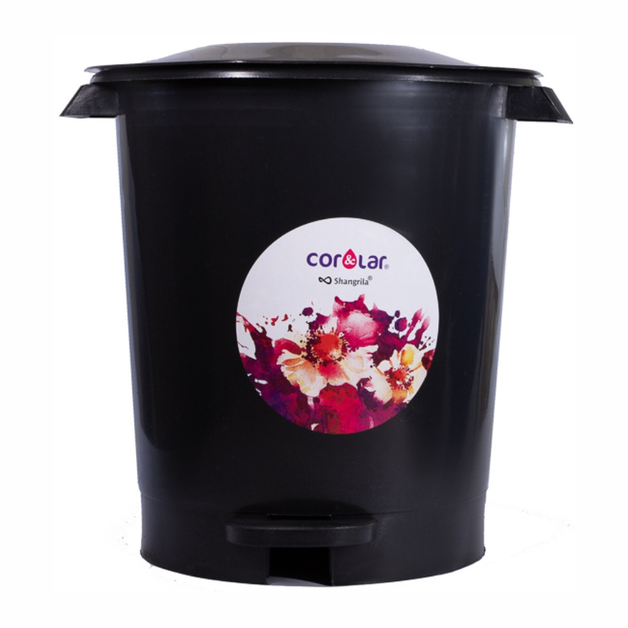 COR LAR BASURERO C/ PEDAL 12L ECONOMICO NEGRO